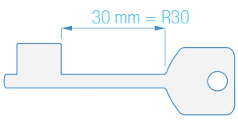 ROSS 6 Lever Safe Lock Key Blank- R150 Length