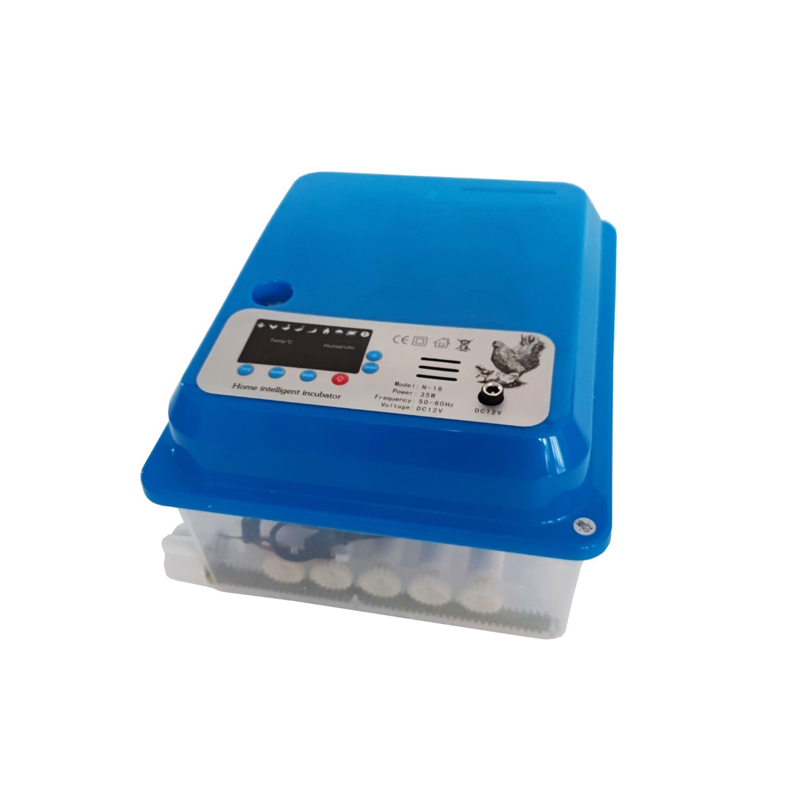 Bird Egg Incubator Poultry Hatcher Breeder Automatic Egg Turning 16 Eggs