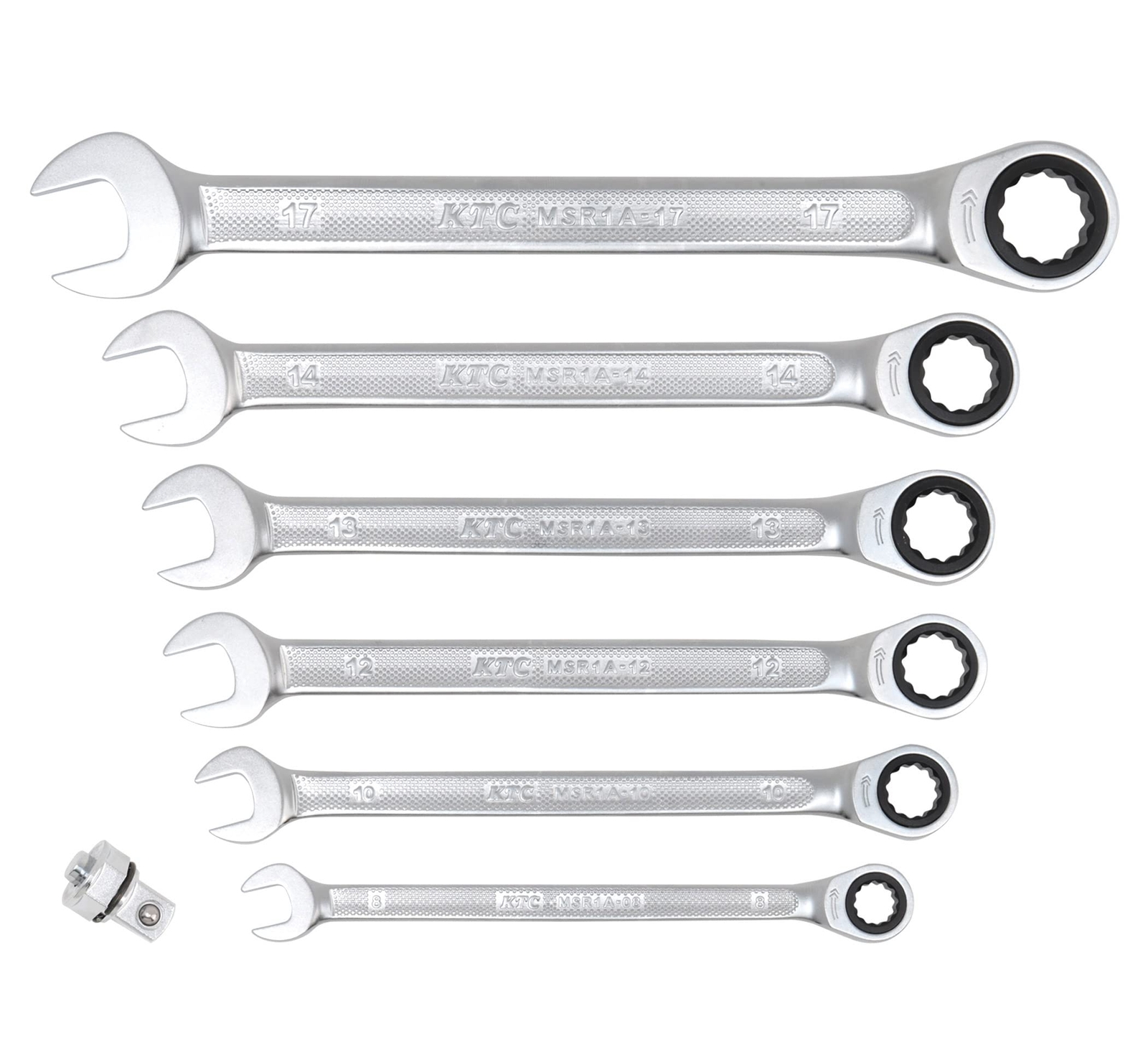 KTC RATCHET COMBINATION WRENCH SET WITH ADAPTER (8～17mm) MSR1A-7P NEW JP