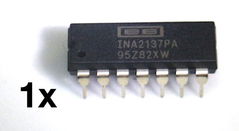 1x INA2137 - High Quality Quad Audio OP-AMP, P-DIP14, Burr Brown [ INA2137PA ]