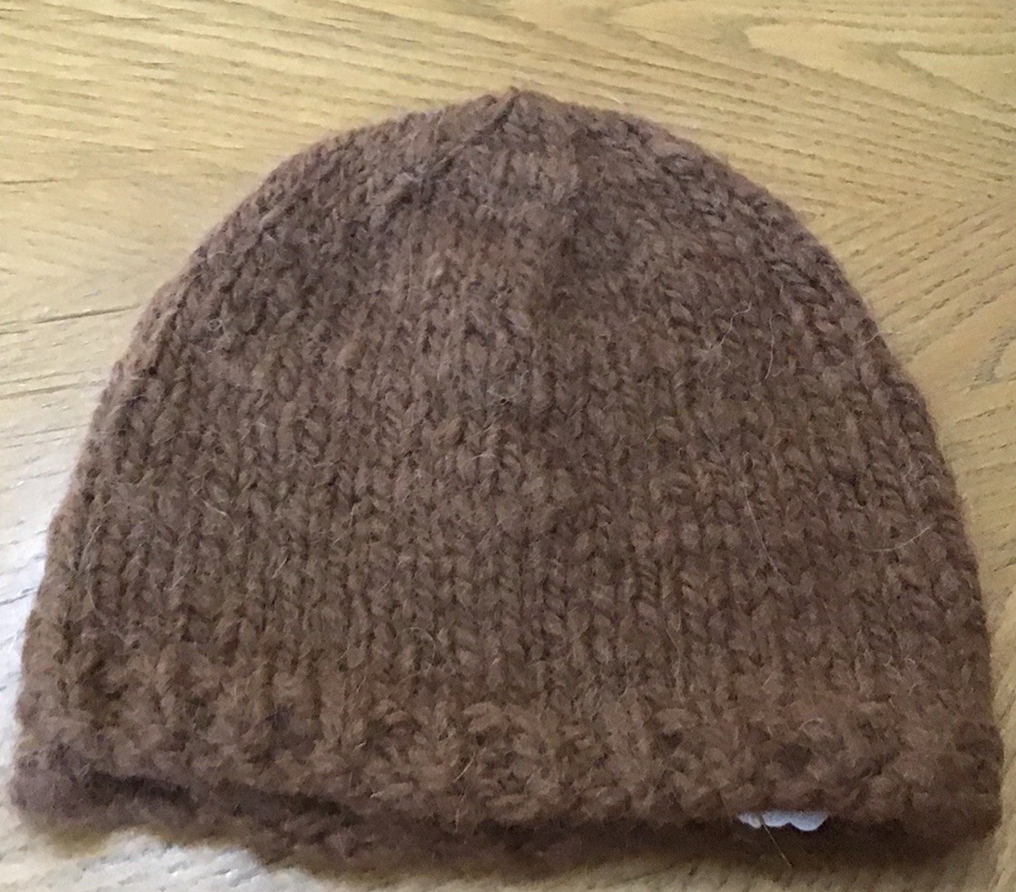 Brown Alpaca Crocheted Handmade Skull Cap