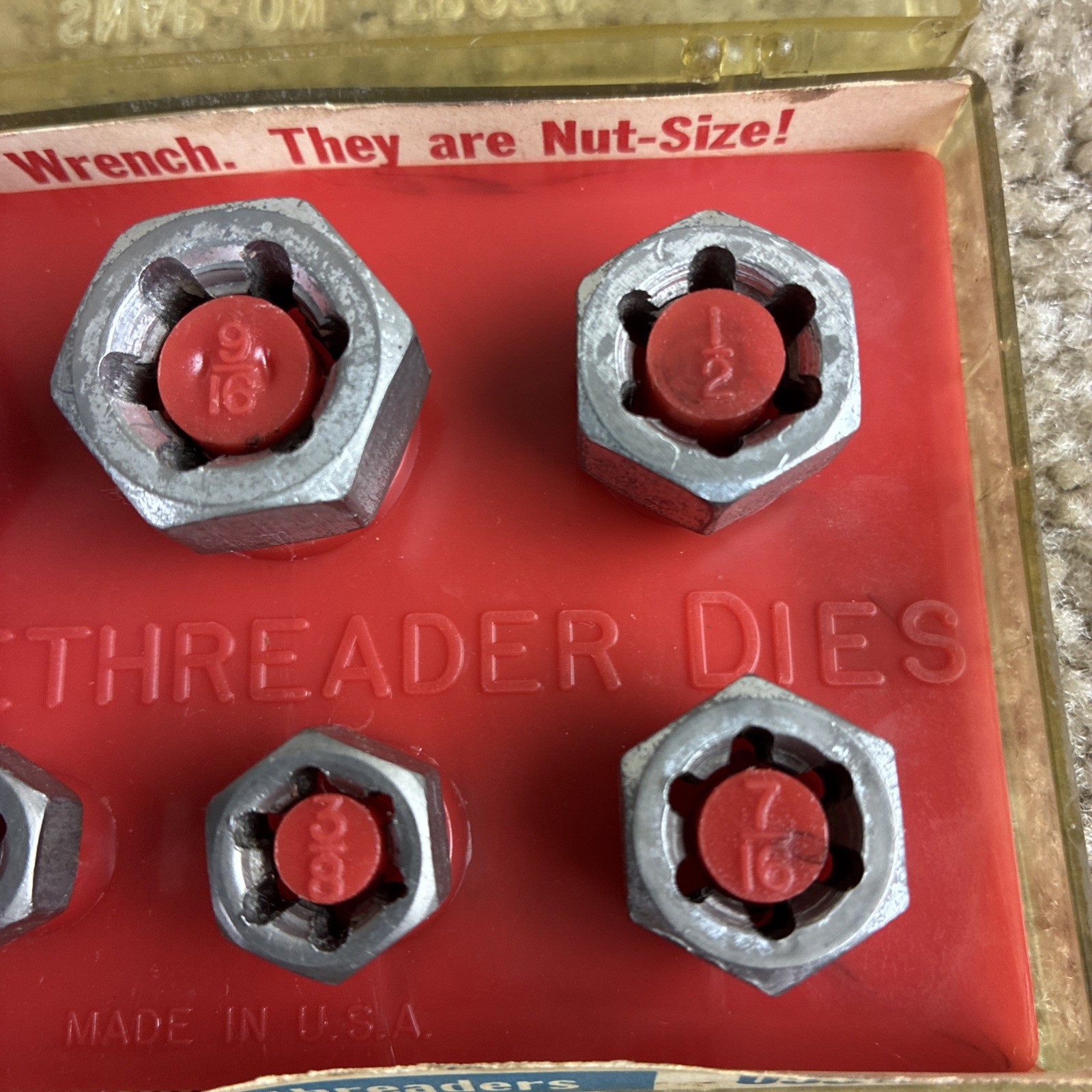 Snap-On TRC7A Rethreader Dies 7Pcs. Original Case Good Condition