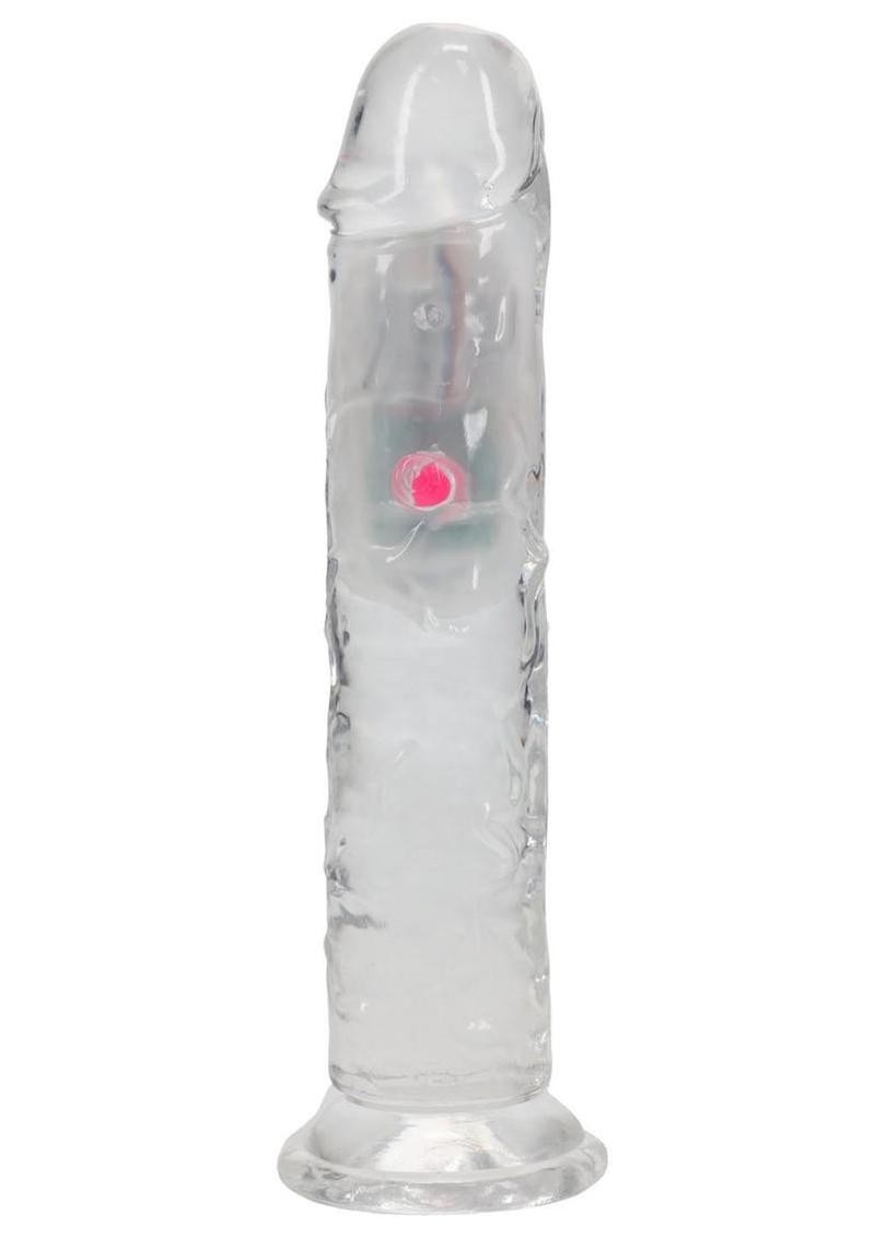 RealRock Rechargeable Dildo with Remote Control 7in - Clear