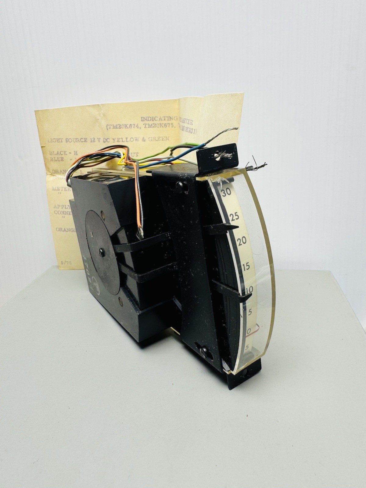 HERBACH & RADEMAN, INC. Vertical Meter Panel DC Voltage -5 To 30 With Stoppers