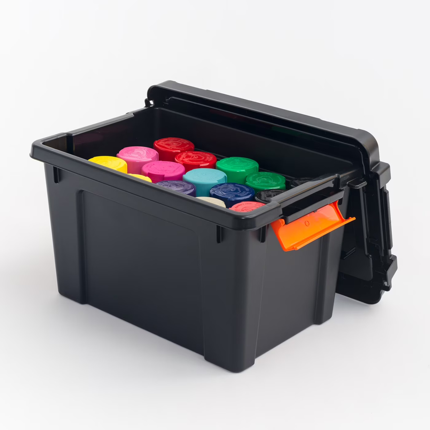 IRIS 5 Gal Heavy Duty Storage Bins 4Pk Latching Lid Stackable Tote Boxes
