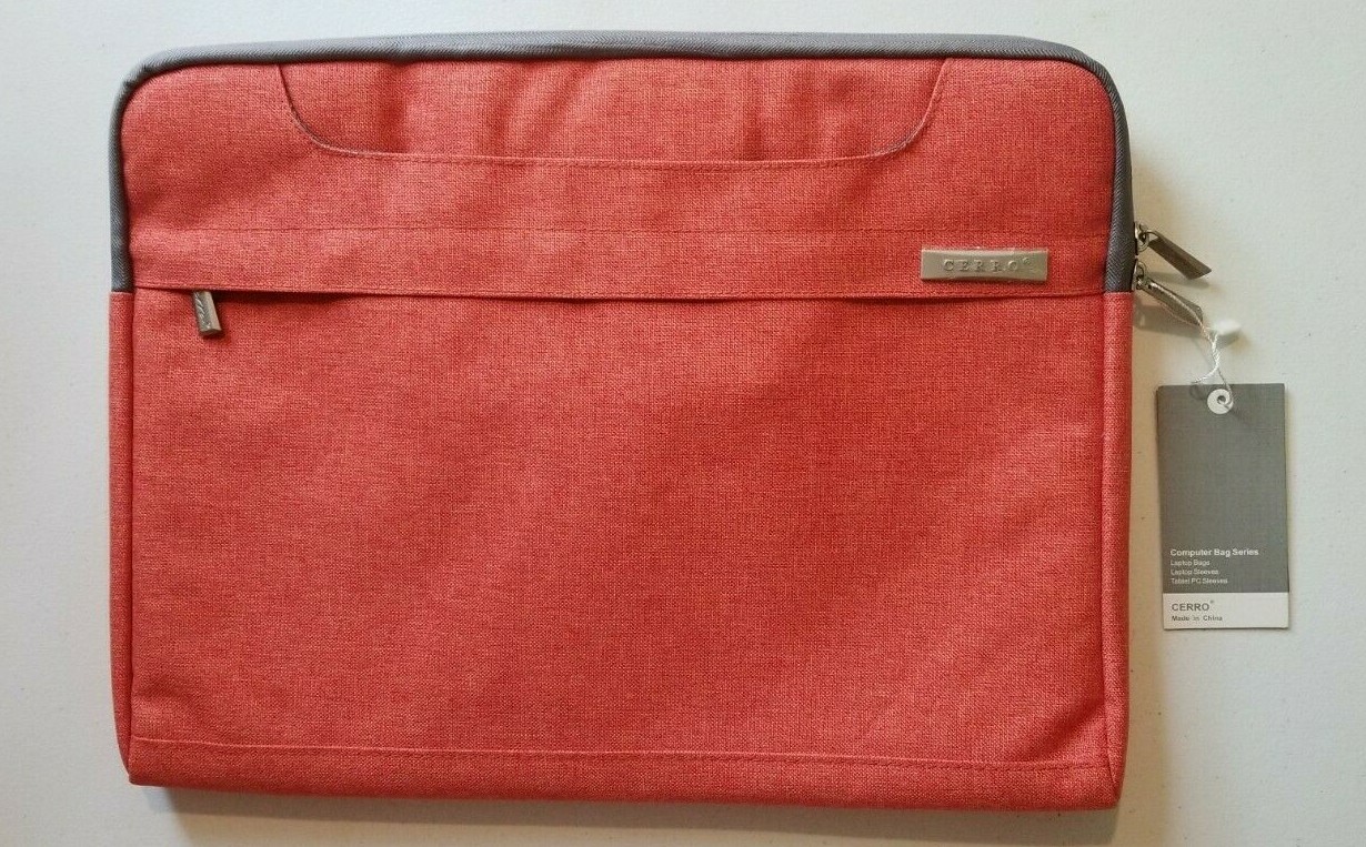 CERRO Computer Water-Resistant Briefcase Laptop Carrying Bag, 15.6 Inch, Orange