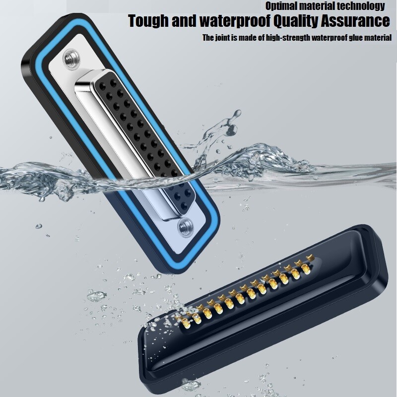 Pure copper solid needle gold-plated DB25 waterproof plug 2 Row 25-Pin connector