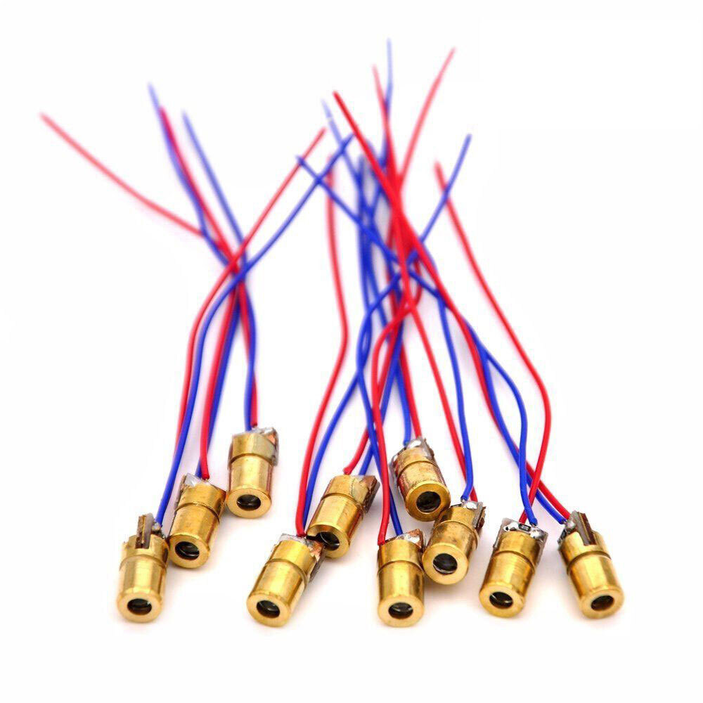 40PCS 650nm 6mm 3V 5mW Mini Laser Dot Diode Module Head WL Red NEW