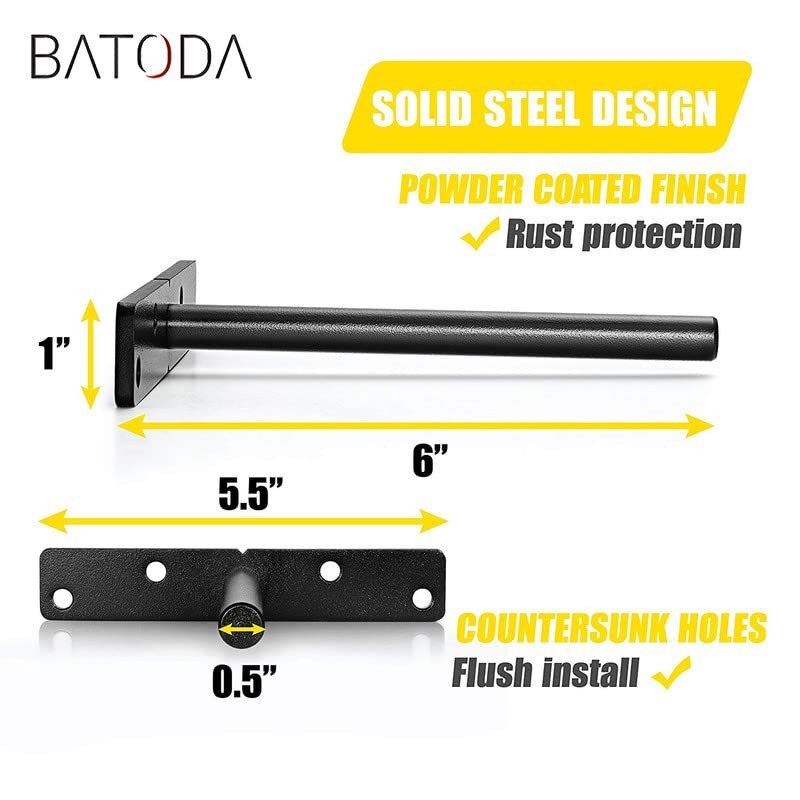 8 PCS 6 Inch Floating Shelf Brackets Heavy Duty Solid Steel Blind Supports