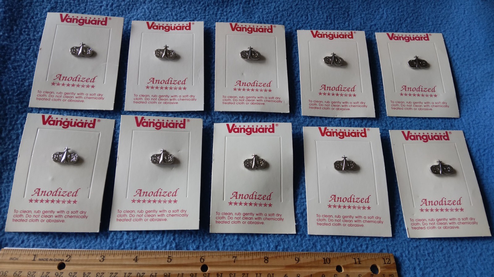 LOT OF 10 -  MINI VANGUARD SENIOR SPACE OPERATIONS PINS - NEW