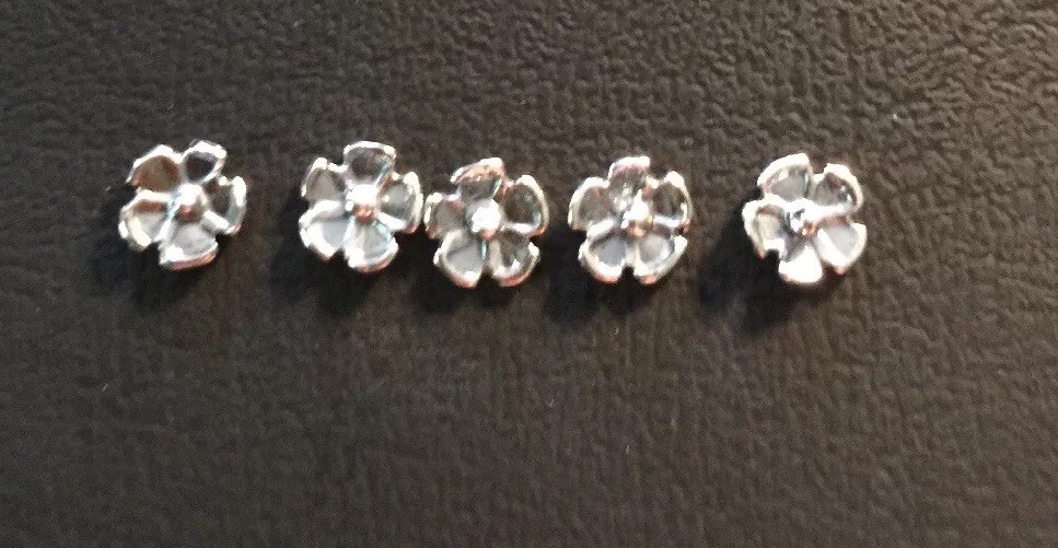 5 Sterling Silver Rosettes 5/32 Inch Diameter 5mm