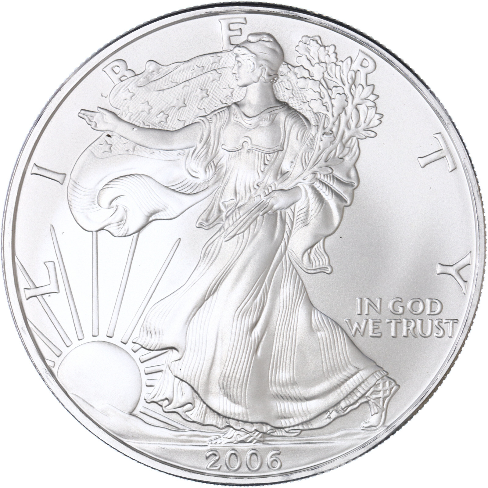 2006 American Silver Eagle 1 Oz Gem Brilliant Uncirculated Coin