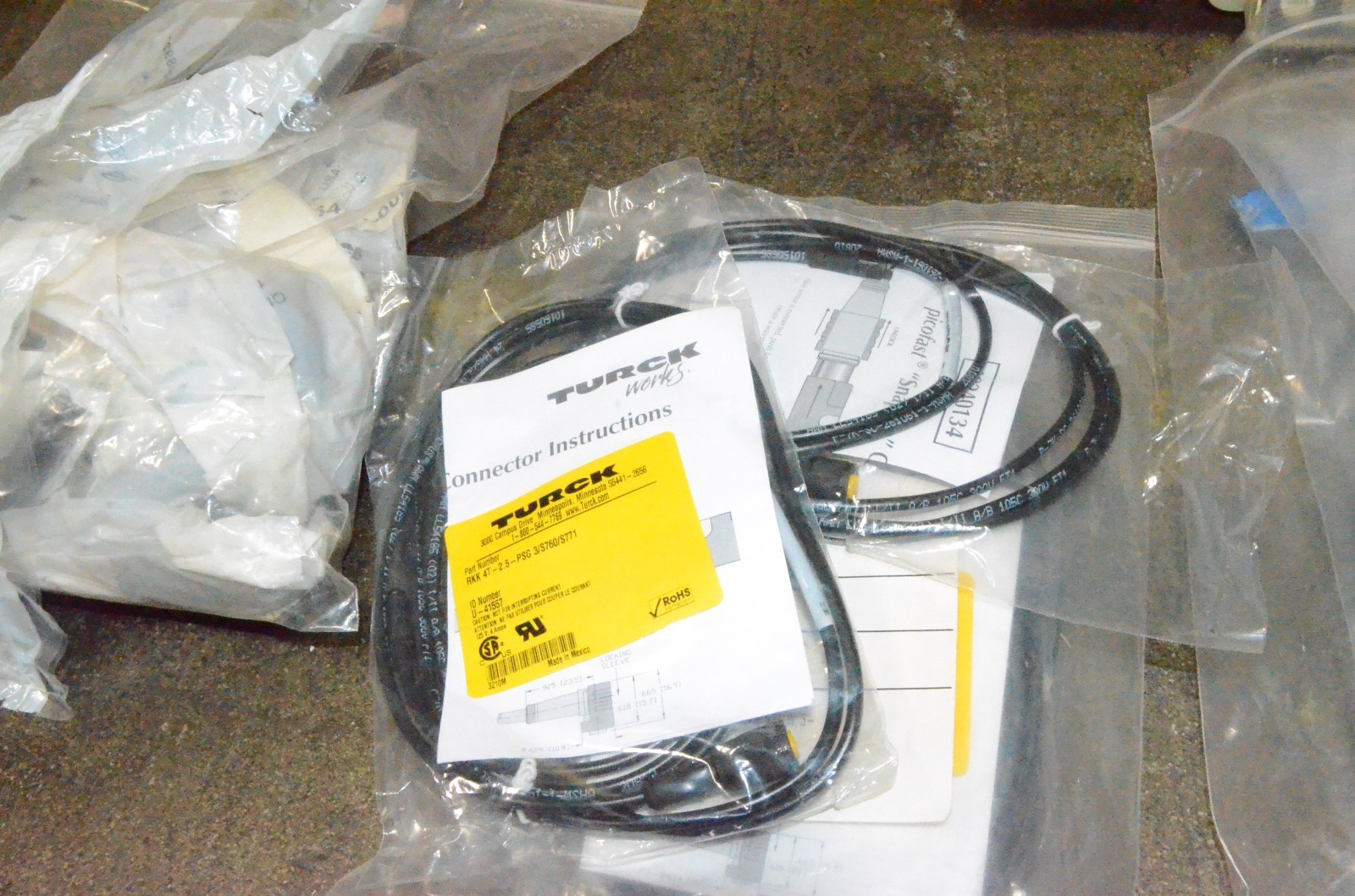 TURCK RKK 4T-2.5-PSG 3/S760/S771 U-41557 Picofast Cord-Set NEW Open Box