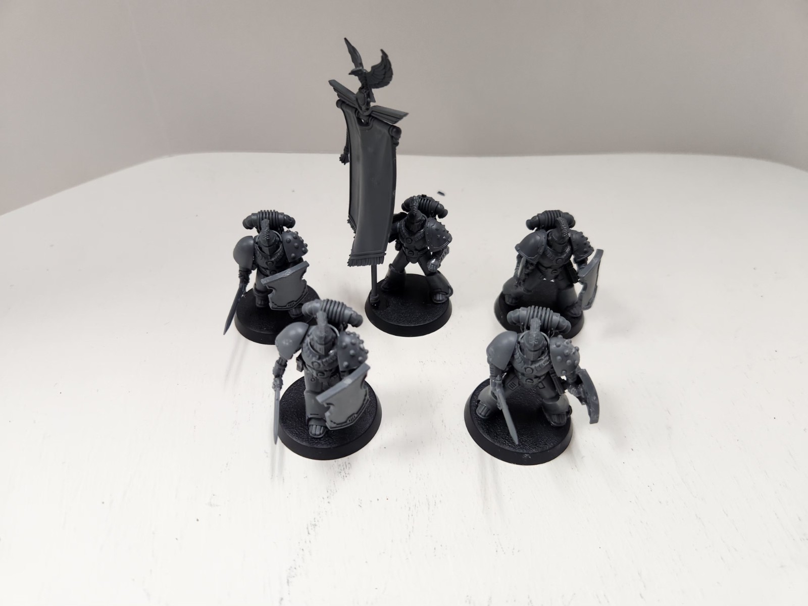 Warhammer 40K HH Space Marine MK III Command Squad Good Cond 52726