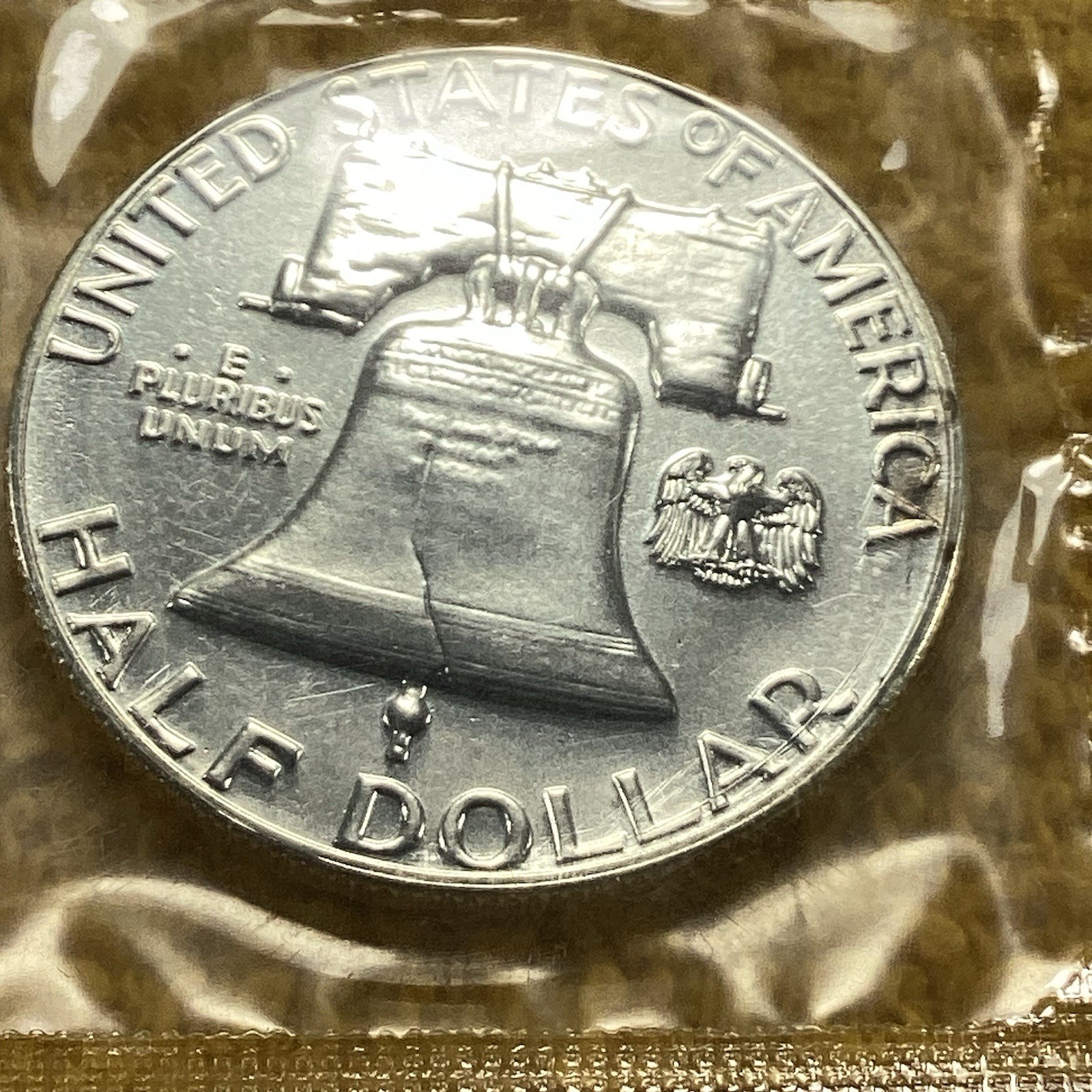 1963 Proof Franklin Half Dollar 50c. Original US Mint Cello. FREE SHIPPING.