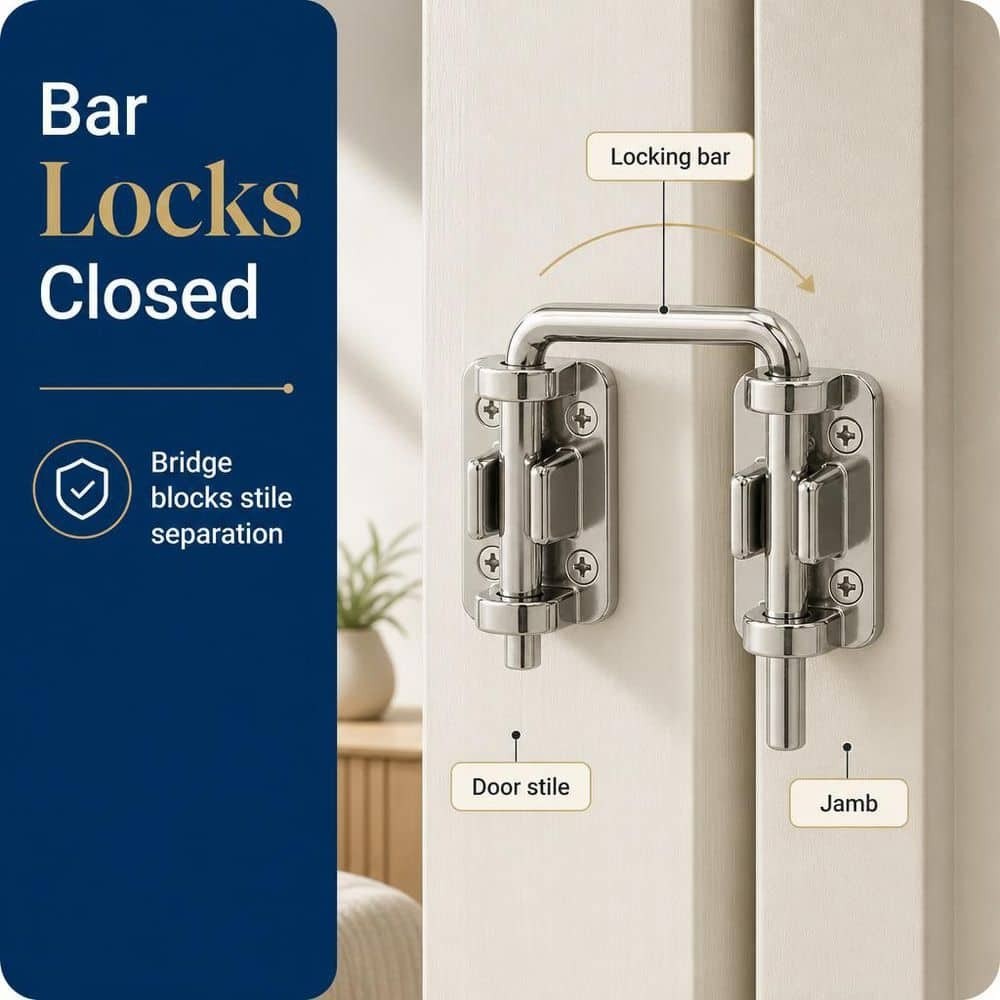 Prime-Line Sliding Door Loop Lock - Nickel Plated