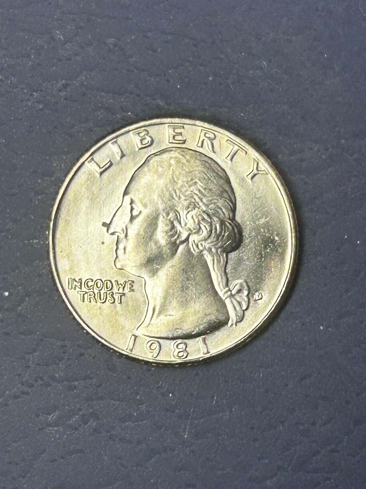 1981 D Washington Quarter Brilliant Uncirculated VERY HIGH GRADE Mint State #J62