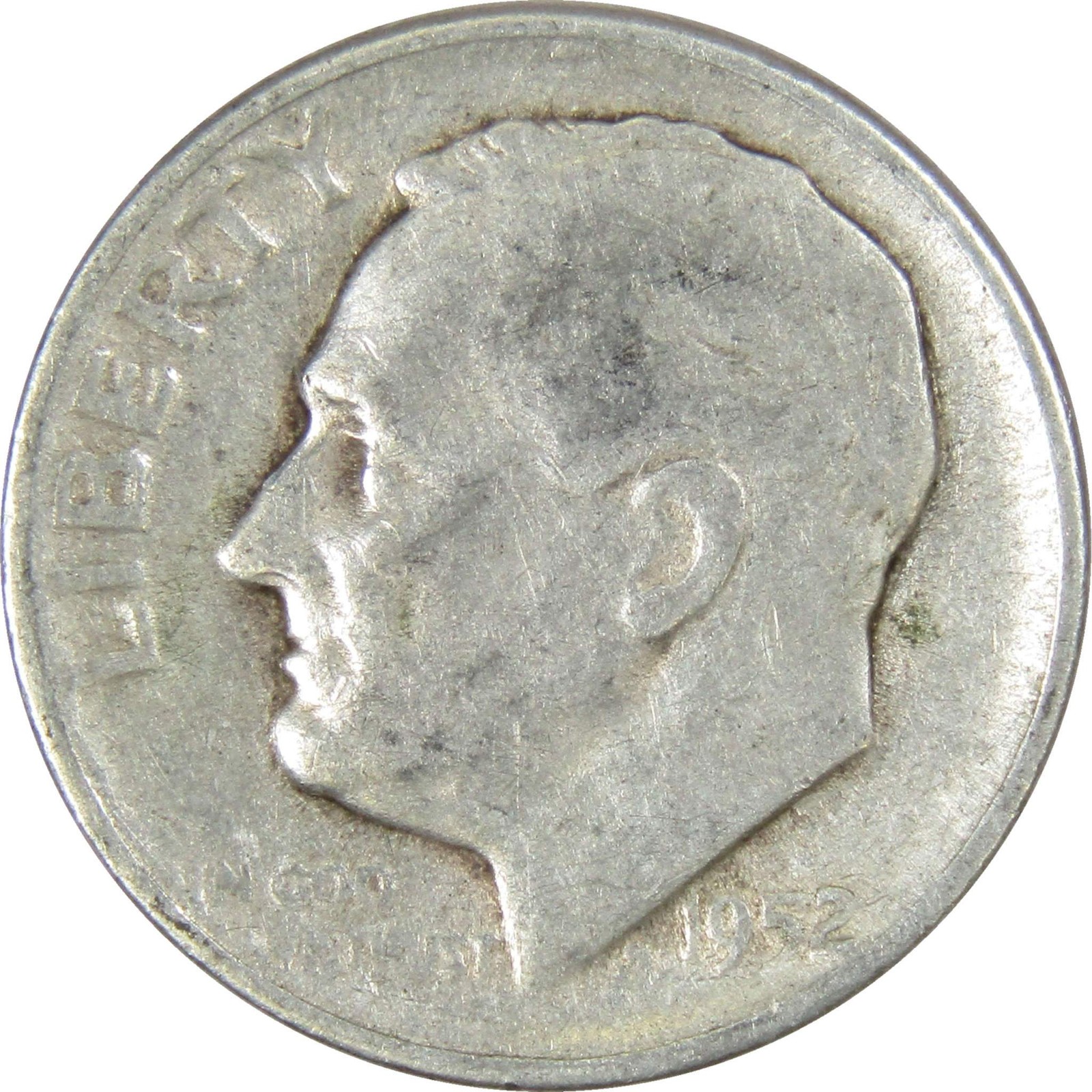 1952 S Roosevelt Dime Circulated Silver 10c Coin Collectible