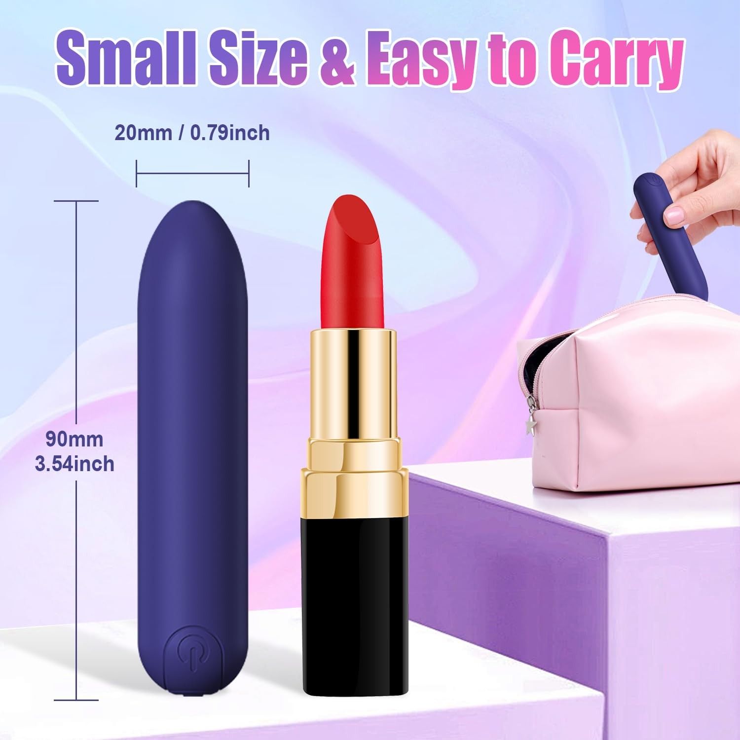G Spot Bullet Vibrator, Waterproof Mini Silicone Stimulator, 10 Vibration Modes