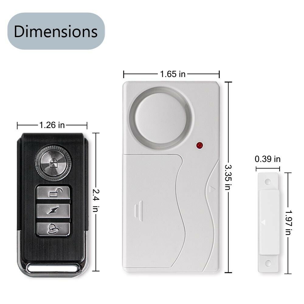 White Simple Department Security Window 2 Alarm Sensitive Trigger Strong Signal