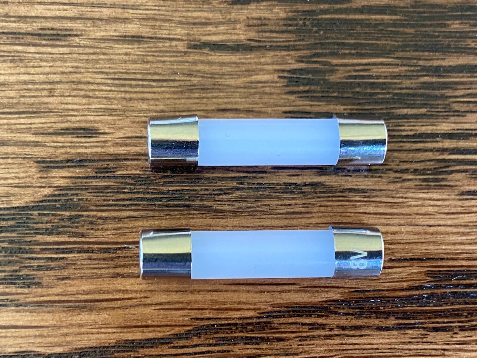 2 New Cool White FROSTED 8V Fuse Lamp LED Light Bulbs Marantz No Hot Spots!