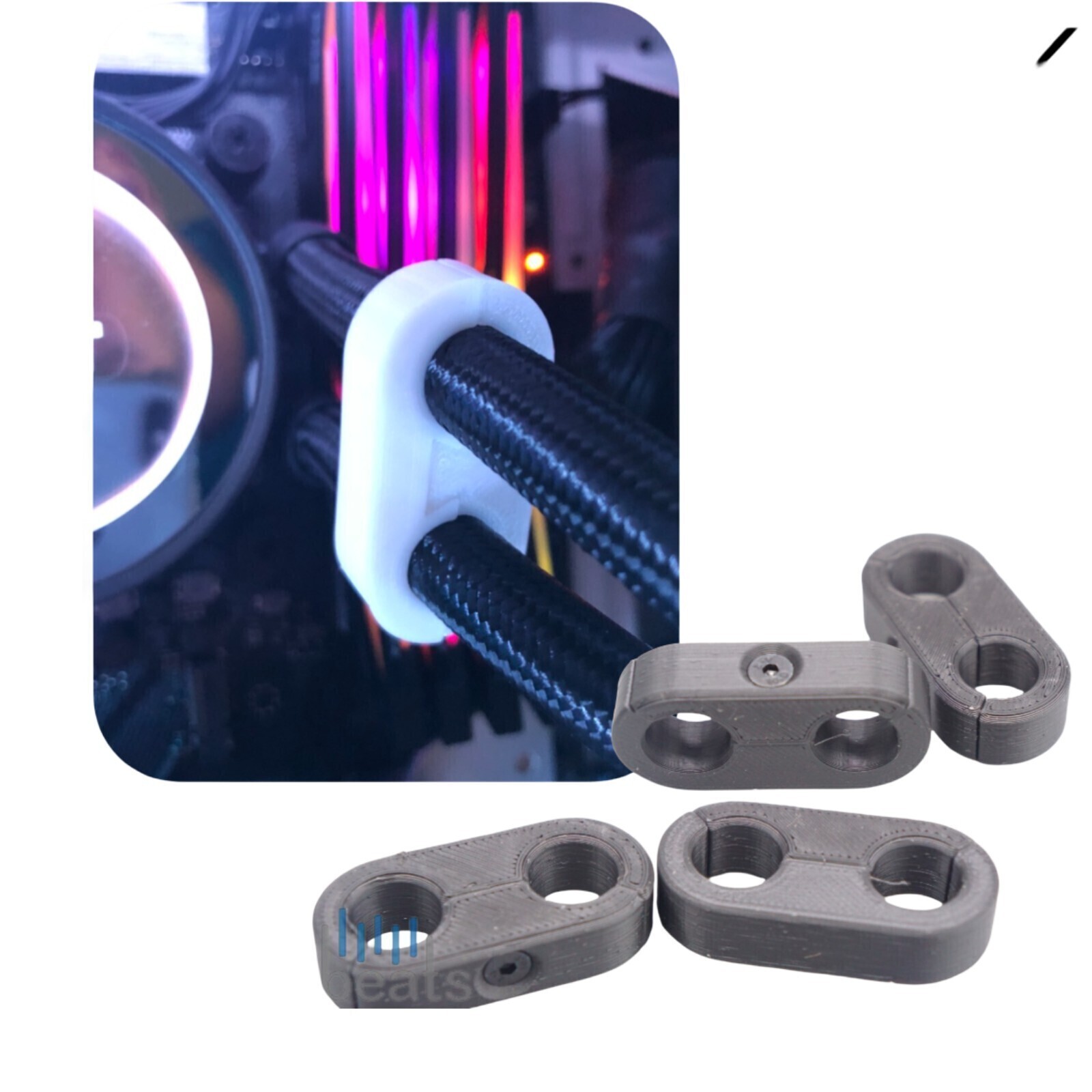 Tube Organizer Comb for NZXT Kraken CPU Liquid Cooler fits 11mm Tubes *4-Pack*