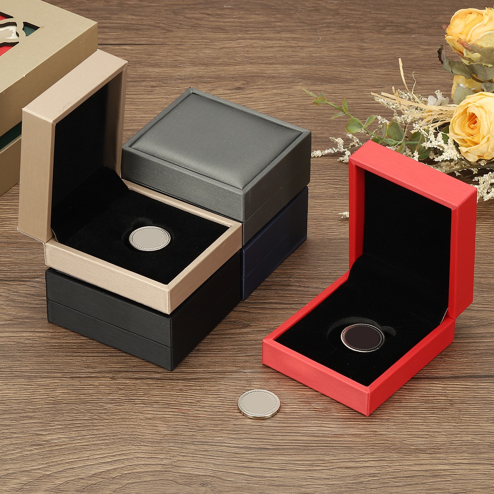 Coin Display Box, Blue, for 29mm Square Coin Display