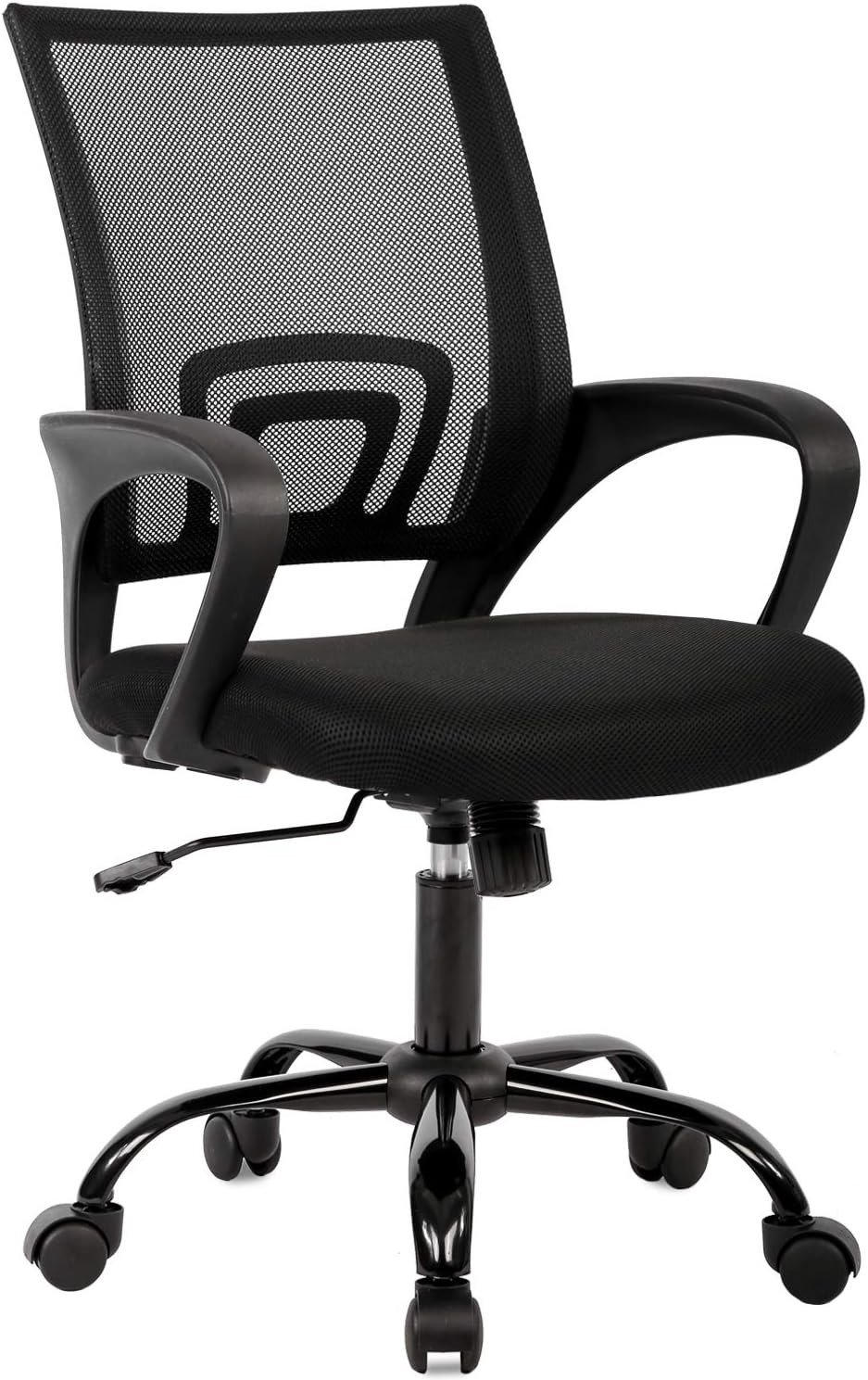 Modern Adjustable Office Chair with Back Support for Gaming & Office Use, Black