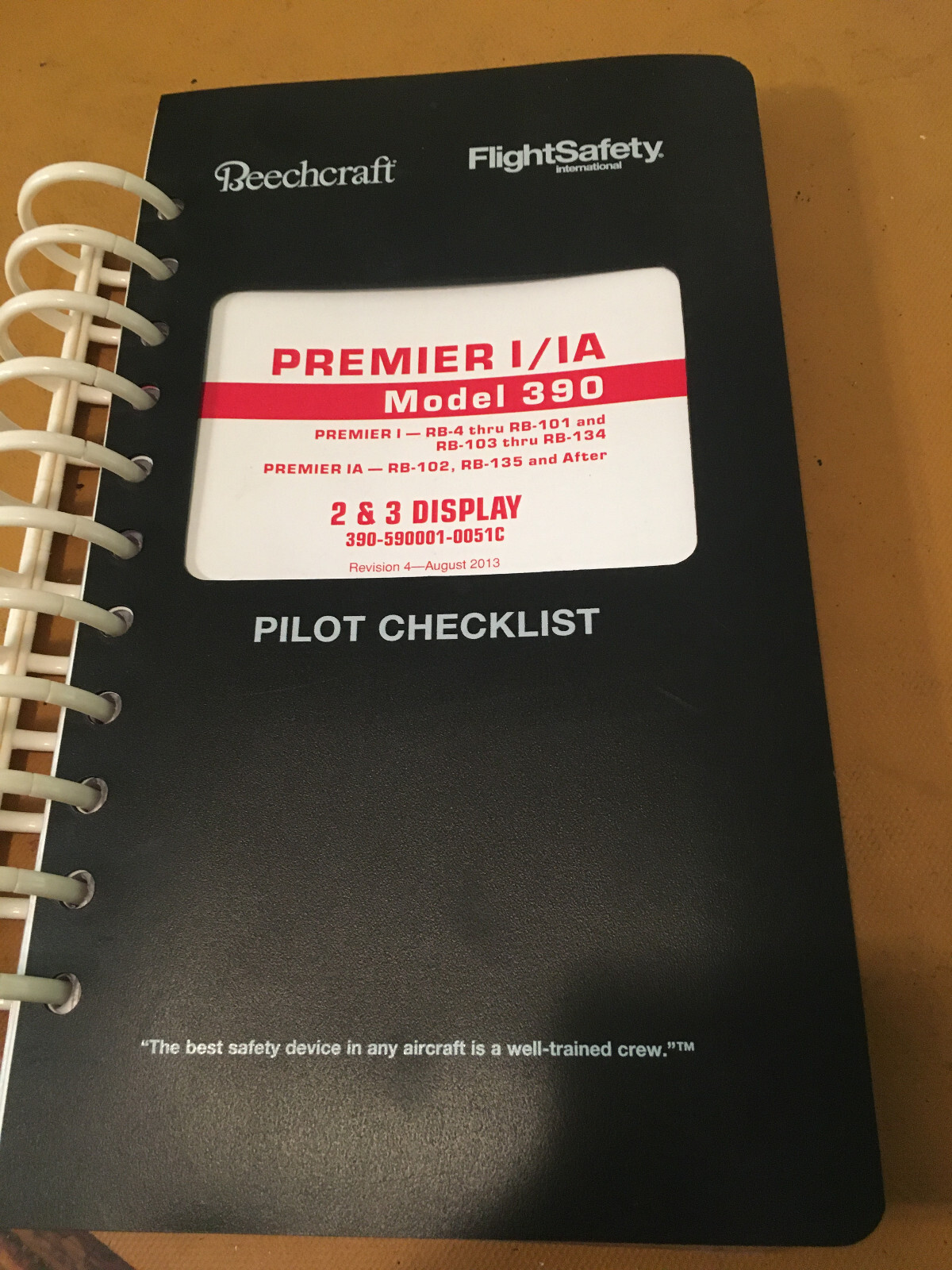 Hawker Premier 1/1A 390 Normal, Emergency, Abnormal Procedures Pilot Checklist