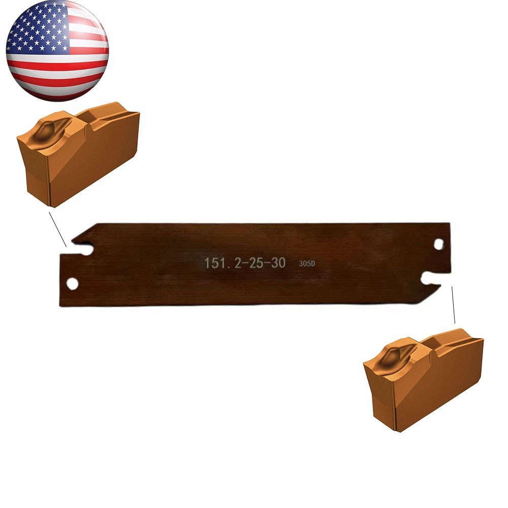 5* 151.2-25-3 Blade Slotting Tool + 3MM N151.2-300 Grooving Cut-Off  Inserts