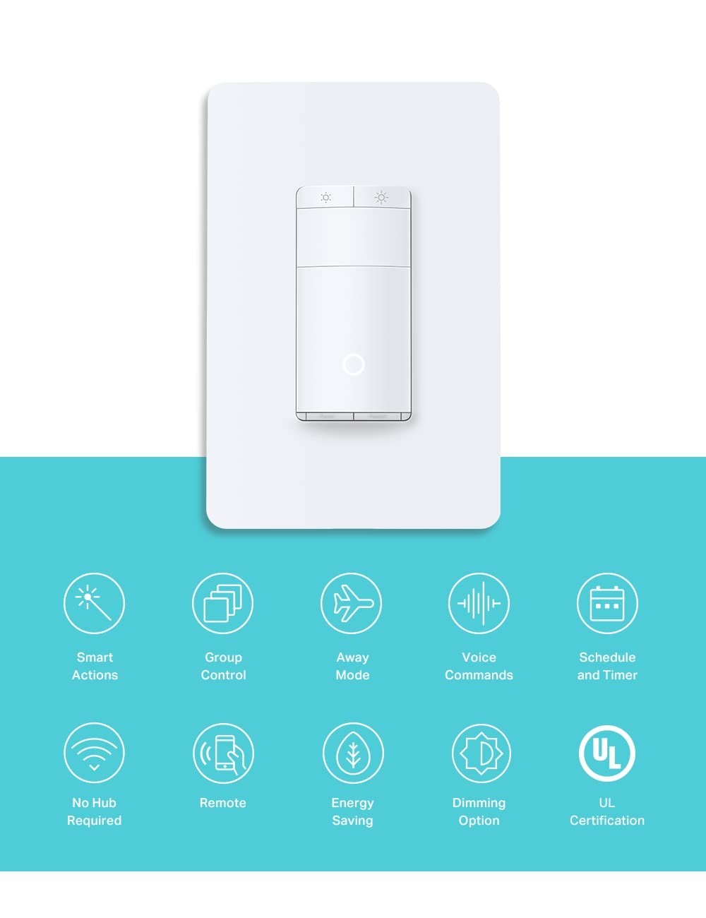 Motion Sensor Switch, Dimmer Light Switch, Single Pole, Needs Neutral Wire, 2...