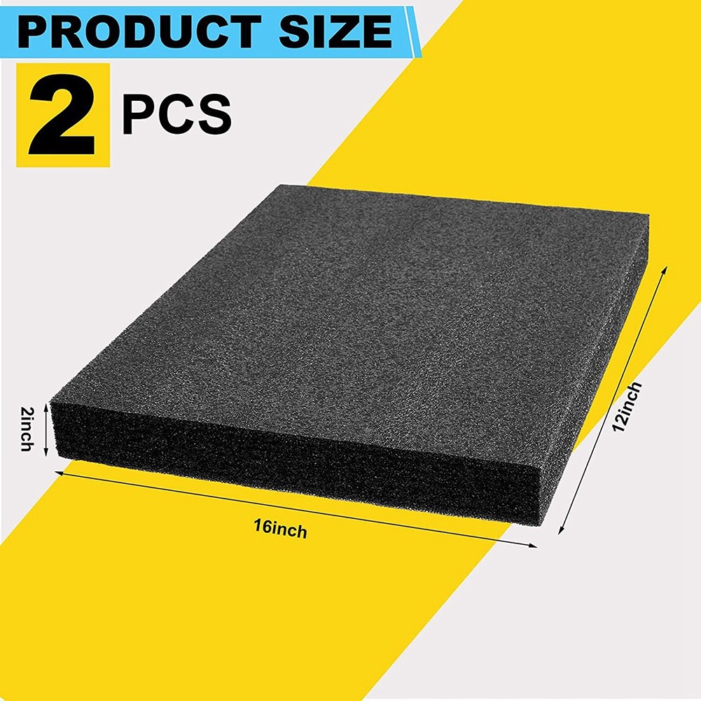 2Pack 16 X 12 X 2 Inch Foam Inserts for Cases for Toolbox Camera Storage U1F3