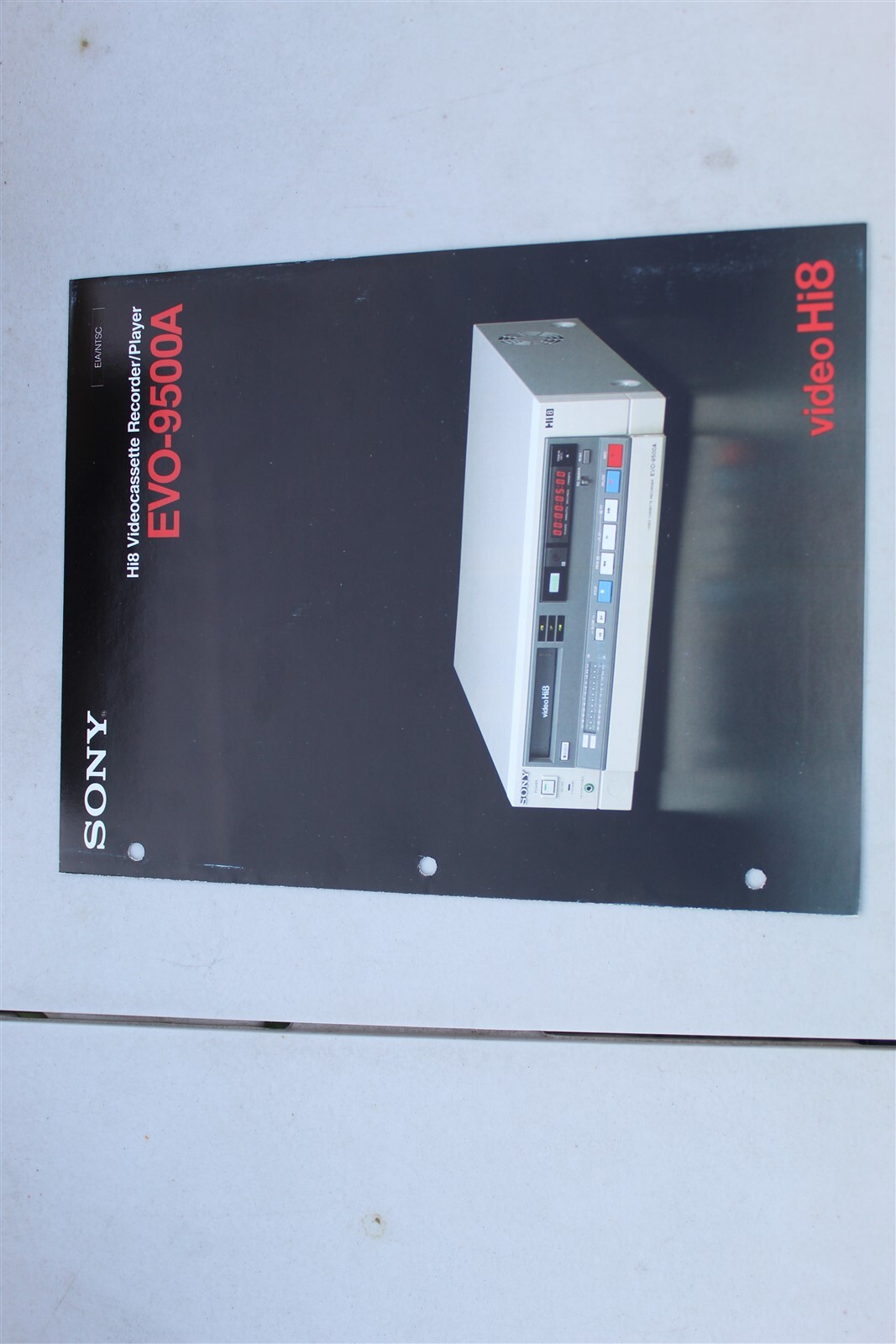 SONY EVO / EVW CAMCORDERS/ PLAYERS 8 BROCHURE PACK - SPECIFICATION SHEET 1994