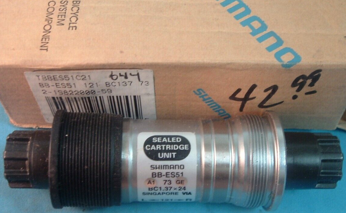 Shimano BB-ES51 73x121MM Octalink V2 Cartridge NEW/NOS Bottom Bracket-Eng- NIB++