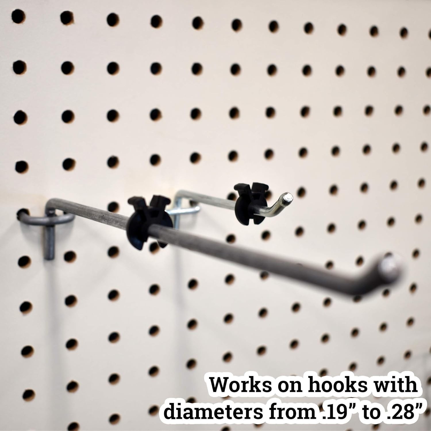 Black Peg Hook Stoppers, Squeeze & Pinch Inventory Control Clips to Help Keep Me