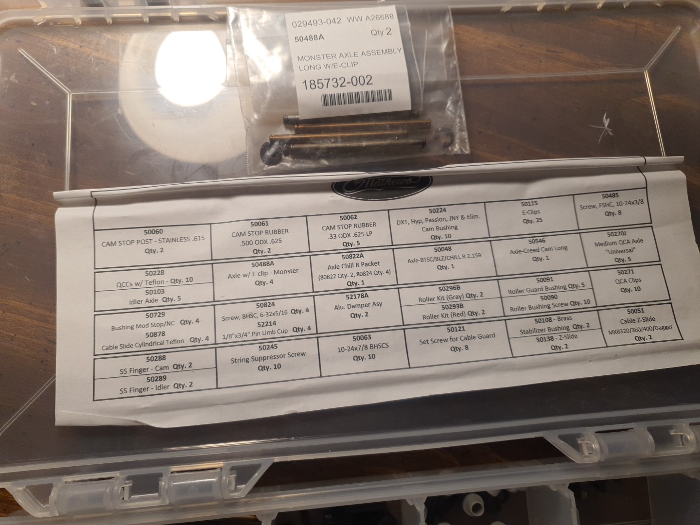 Mathews RCHERY ACCESSORIES PARTS KIT