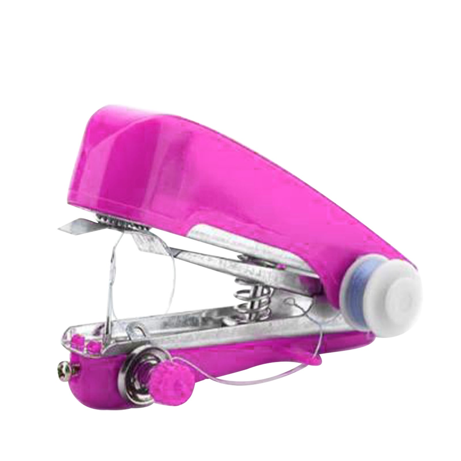 Pink Handheld Sewing Machine Portable Mini Manual Sewing Tool Hand Stitcher N