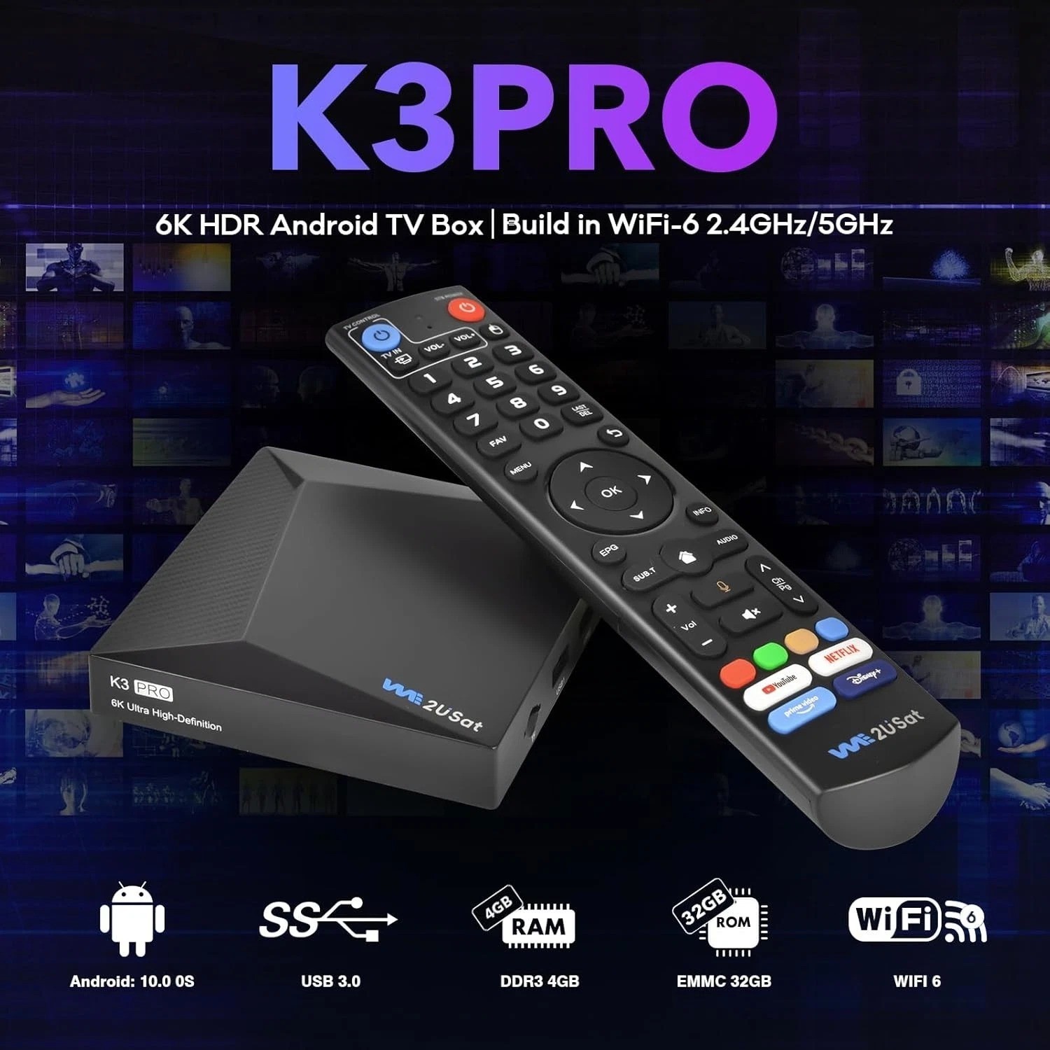We2USat K3 PRO – Premium Global Live TV Box | Stable Server & Local Channels US