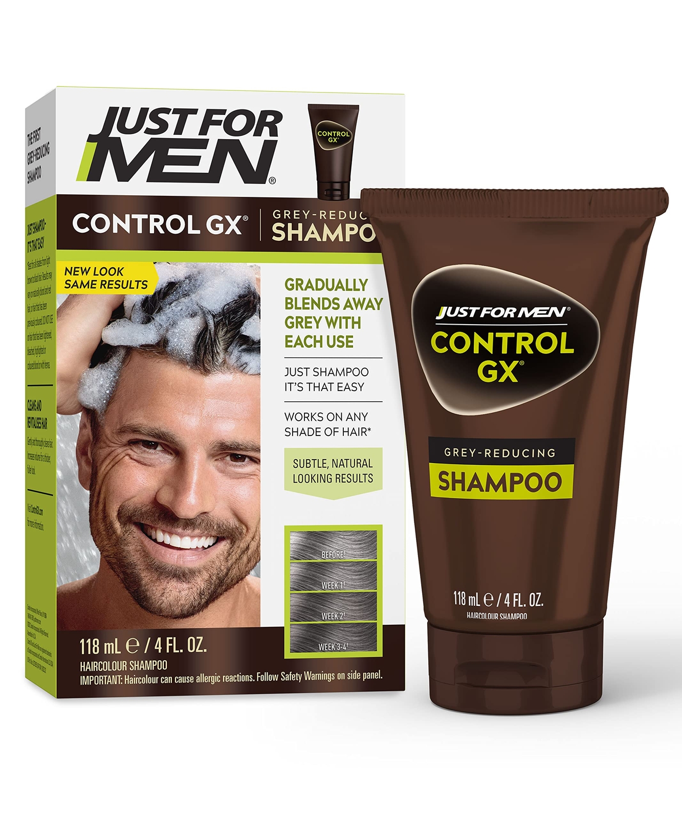 Just For Men Control GX Grey Reducing Shampoo Gradually Colors Hair 4 Ounce