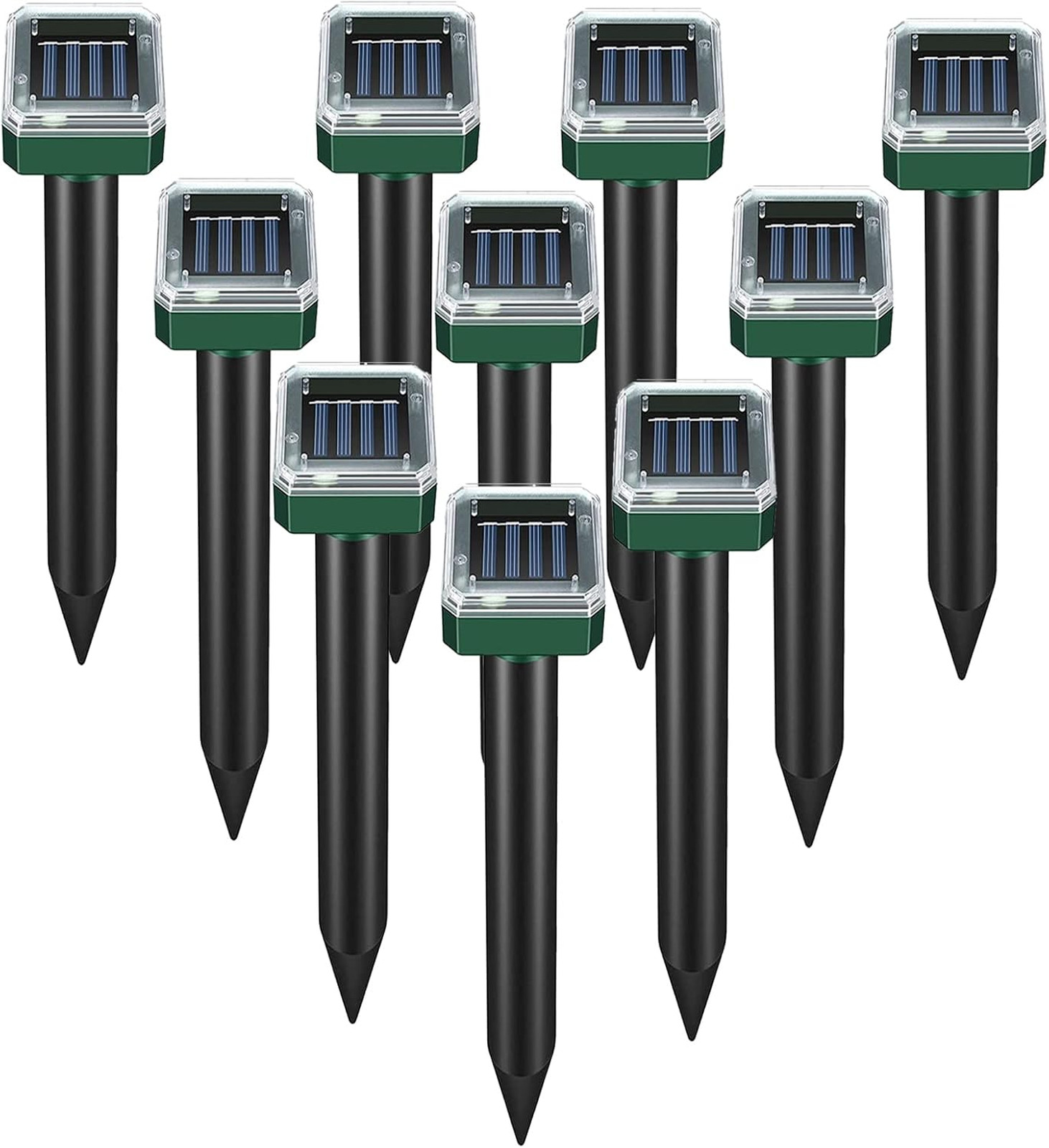 Mole Repellent 10Pack Solar-Powered Snake Repellent Outdoor, Gopher Repellent