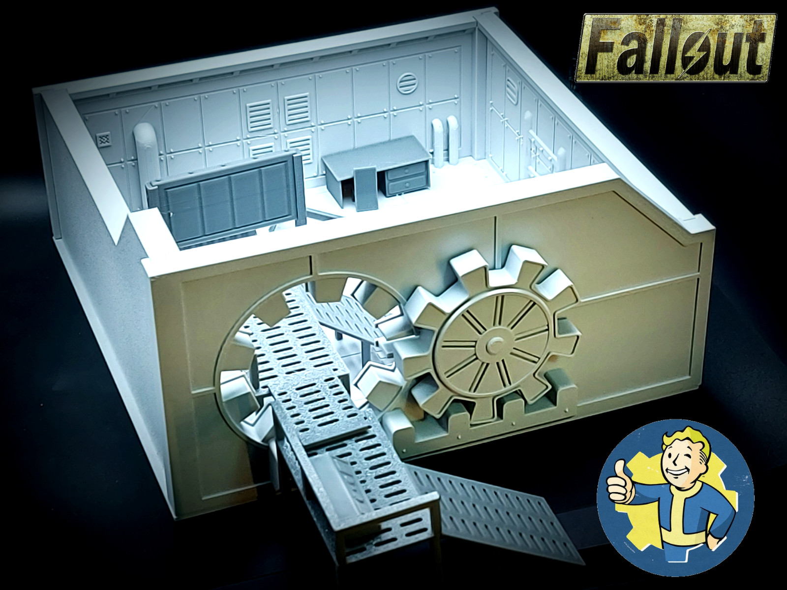 Fallout Vault Diorama Room Sci Fi Wasteland Terrain Model