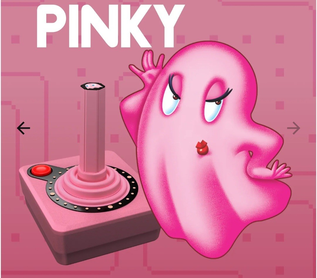 Wireless Cx40+ Pac-Man Edition Atari 2600+ Pinky (Pink) Controller