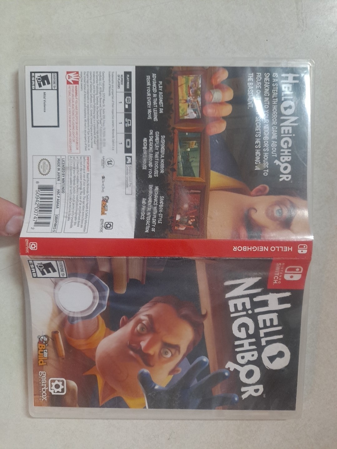 Hello Neighbor (Nintendo Switch) Replacement Case  - No Game