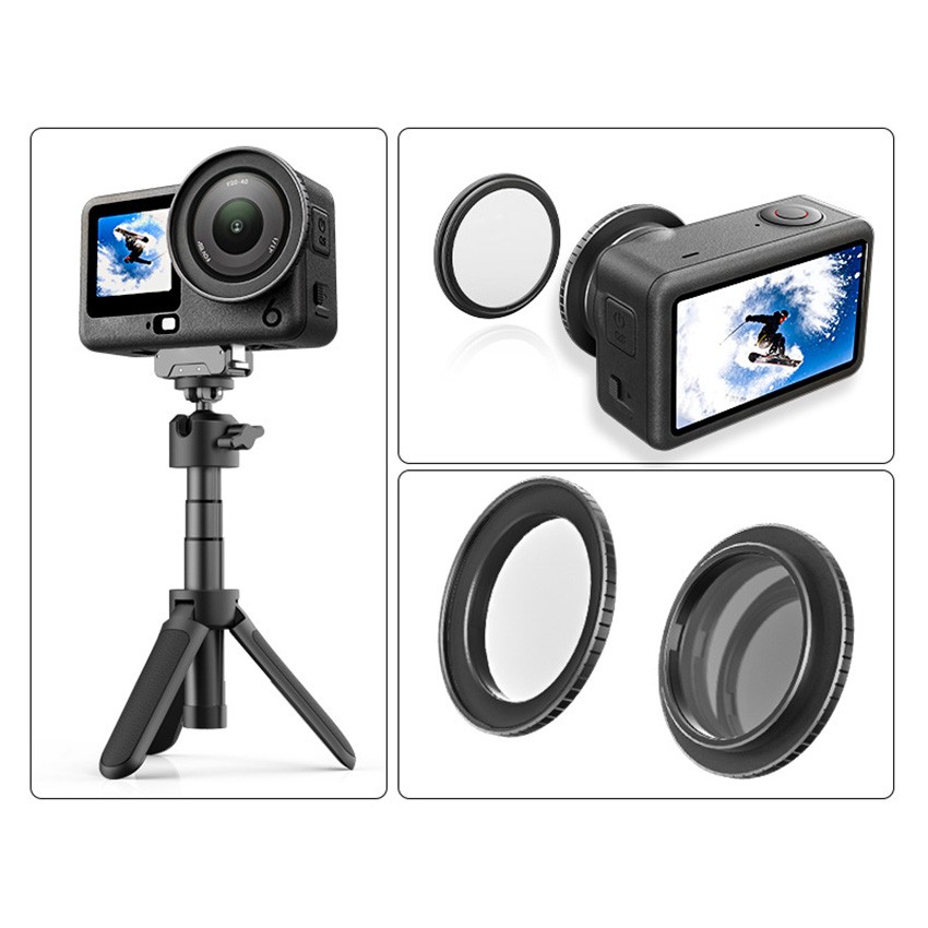 Aluminum Alloy Filter Mount Black Protective Filter Frame for DJI OSMO Action 6