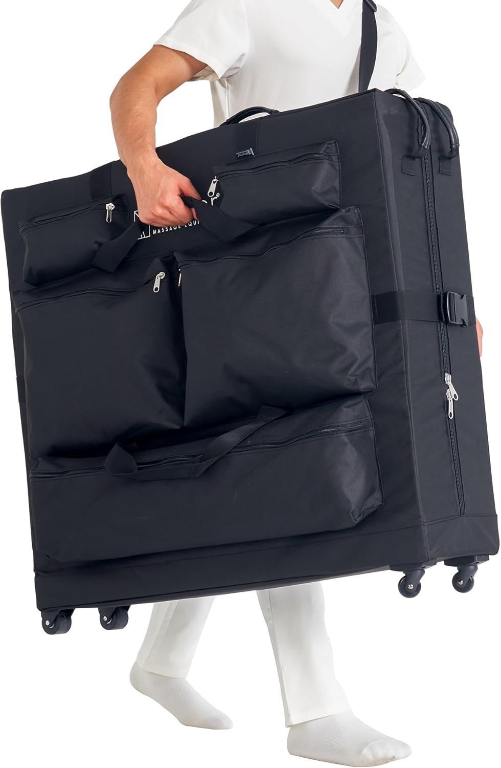 Lightweight Massage Table Carrying Case with Wheels - Secure and Durable Design