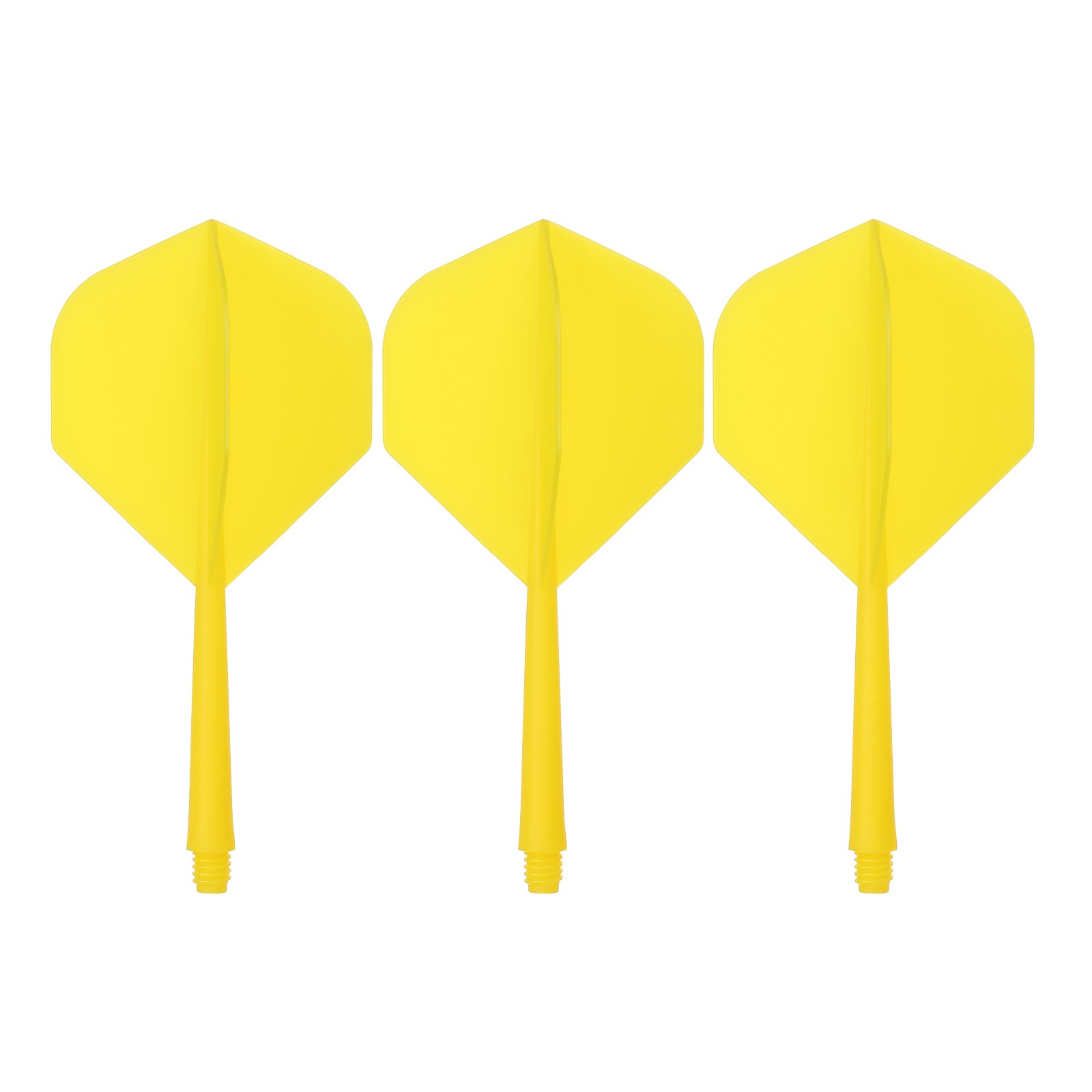 3Pcs 2BA Plastic Integrated Dart Shaft and Flights Standard Shape, Yellow