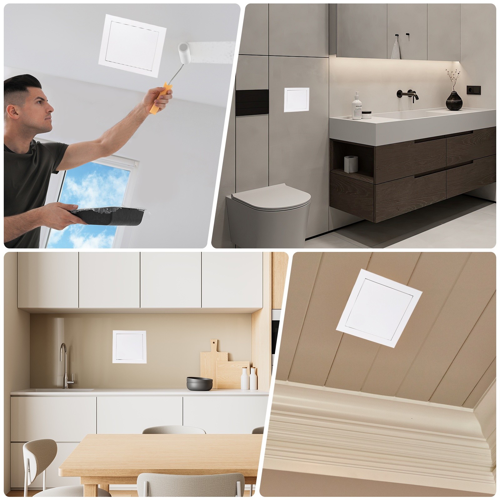17"x17" Drywall Access Panel Wall Hole Cover Access Doors with Click Lock, White