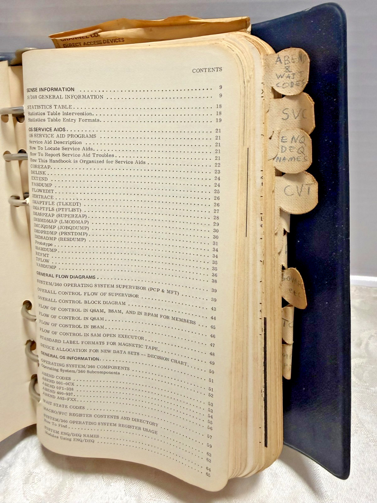 1971 IBM Field Engineering Handbook System/360 S229-3169-3 Tabs, Notes & Binder