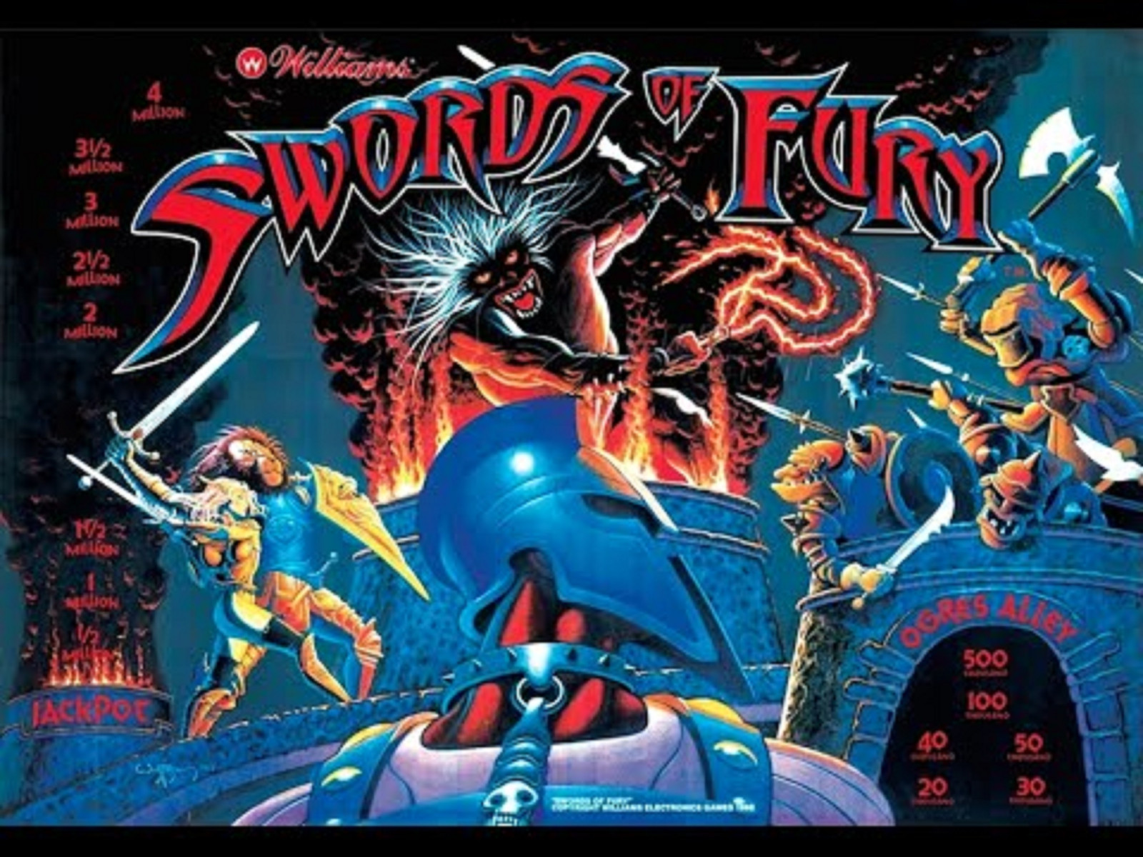 Swords of Fury - NON GHOSTING Lighting Kit custom SUPER BRIGHT PINBALL LED KIT