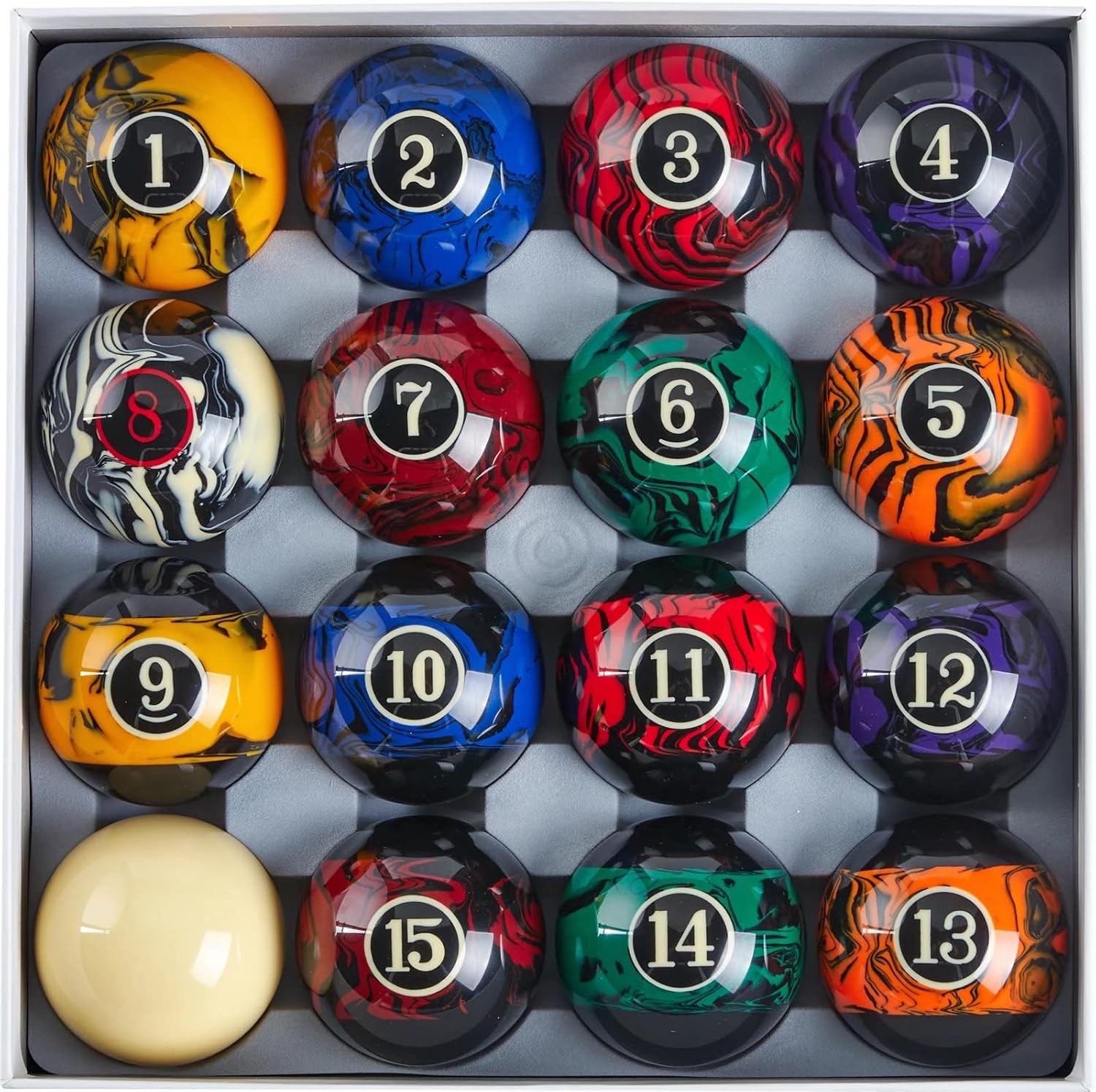 16Pcs Premium Billiard Ball Set - Perfect for Pool Games and Tournaments
